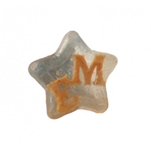 Χειροποίητο Αρωματικό Σαπούνι Αστέρι με τρισδιάστατα σαπούνια τα μονογράμματα στο εσωτερικό του